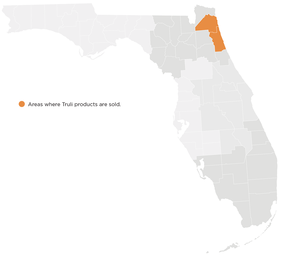 Notheast Florida map area