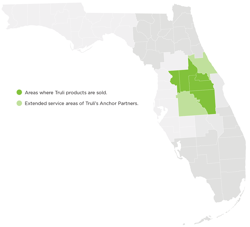 Mapa de la región del Florida Central